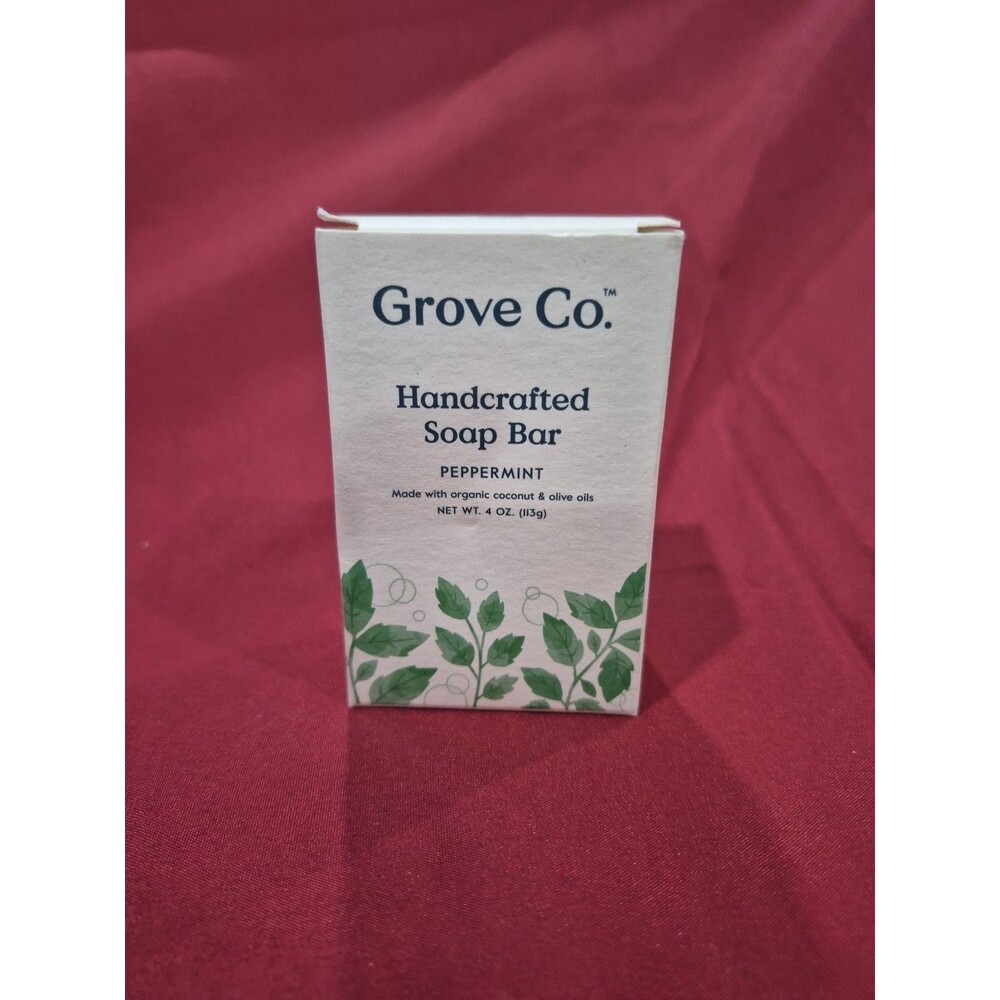 NEW Grove Collaborative Peppermint Bar Soap Organic Coconut & Olive Oils 4 Oz